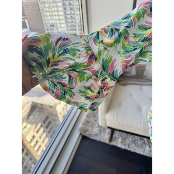 Stella Parker Tropical Off The Shoulder 3/4 Sleeve Blouse Size Large NWT! - Picture 2 of 4